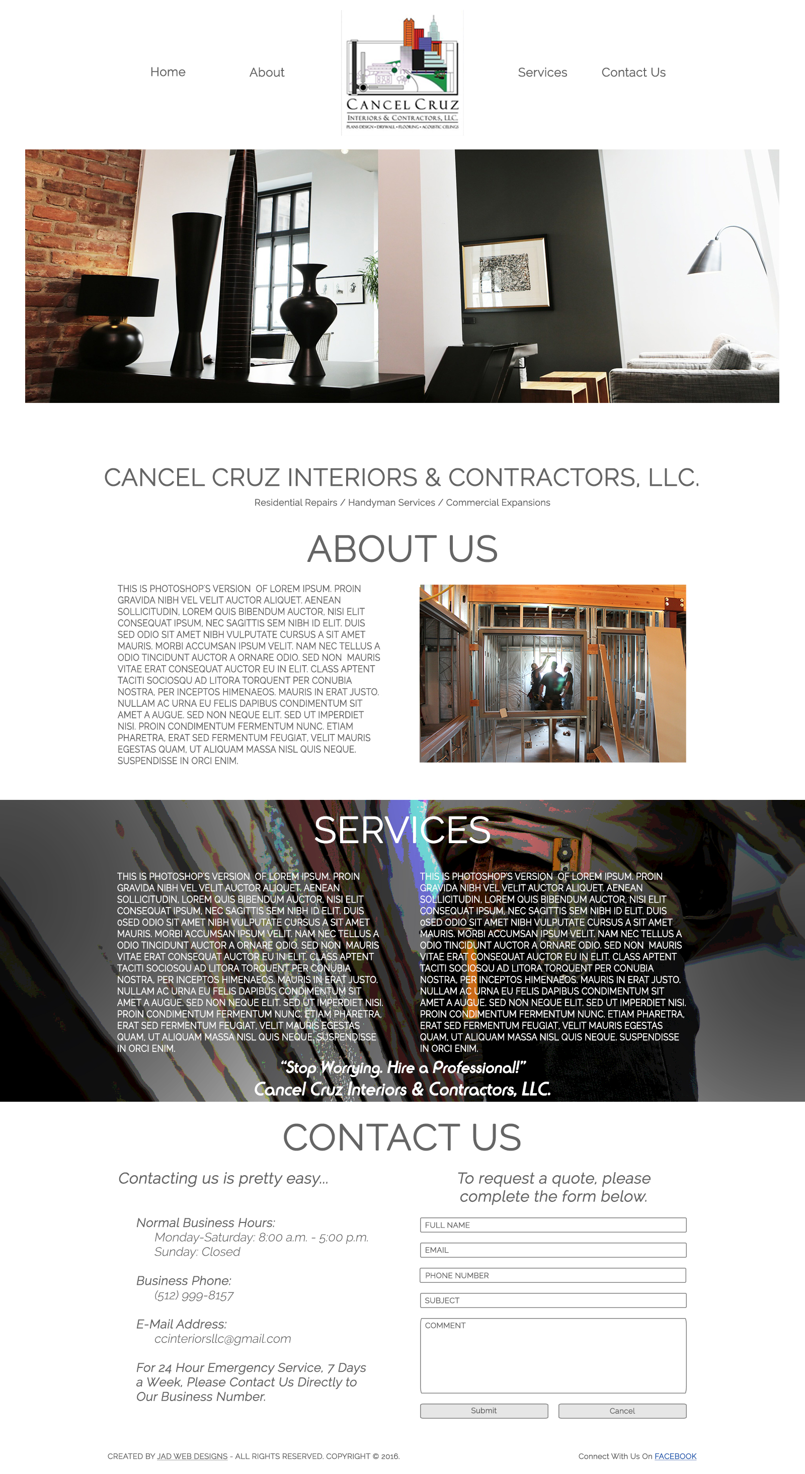 Cancel Cruz Interiors & Contractors, LLC.